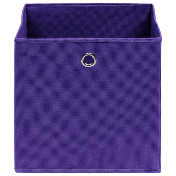Cajas de almacenaje 4 uds tela no tejida morado 28x28x28 cm M 3