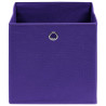 Cajas de almacenaje 4 uds tela no tejida morado 28x28x28 cm 3
