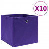 Caixas arrumação 10 pcs 28x28x28 cm tecido-não-tecido roxo 1