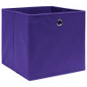 Cajas de almacenaje 10 uds tela no tejida morado 28x28x28 cm 2