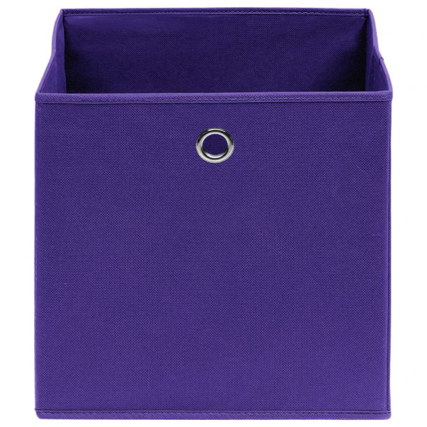 Caixas arrumação 10 pcs 28x28x28 cm tecido-não-tecido roxo M 3