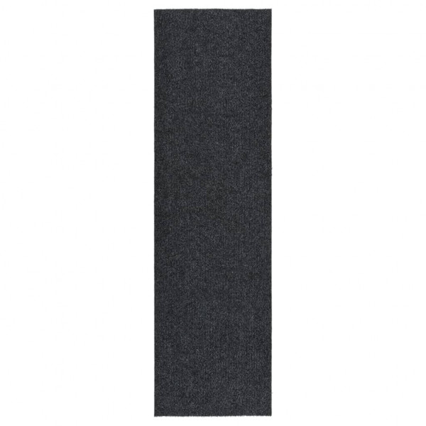 Alfombra de pasillo atrapa suciedad 100x350 cm gris antracita D