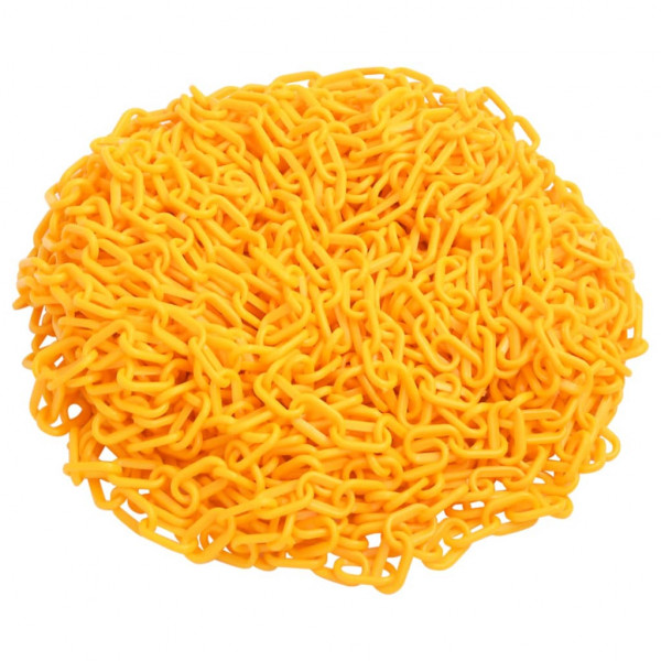 Cadena de advertencia plástico amarillo 100 m Ø6 mm D