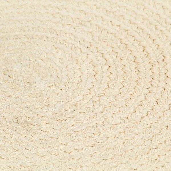 Individuais de mesa 4 pcs em algodão liso 38 cm redondo natural M 3
