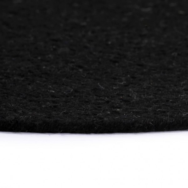 Individuais de mesa 4 pcs em algodão liso 38 cm redondo preto M 4