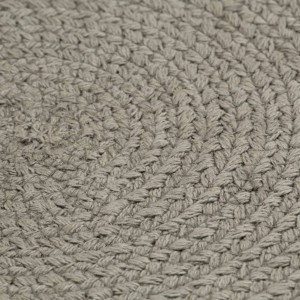 Individuais de mesa 6 pcs algodão liso 38 cm redondo cinzento H