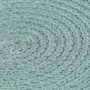 Individuais de mesa 4 pcs algodão liso 38 cm redondo verde H