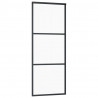 Puerta corredera ESG vidrio y aluminio negra 76x205 cm 3