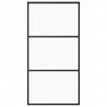 Puerta corredera ESG vidrio y aluminio negra 102x205 cm 2