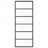 Puerta corredera ESG vidrio y aluminio negra 76x205 cm 2