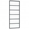 Puerta corredera ESG vidrio y aluminio negra 76x205 cm 3