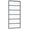 Puerta corredera ESG vidrio y aluminio negra 90x205 cm 3