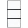 Puerta corredera ESG vidrio y aluminio negra 102x205 cm 1