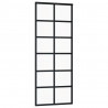 Puerta corredera ESG vidrio y aluminio negra 76x205 cm 3