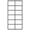 Puerta corredera ESG vidrio y aluminio negra 102x205 cm 2