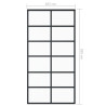 Puerta corredera ESG vidrio y aluminio negra 102x205 cm 5