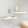 Prateleiras de parede 2 pcs 50x23x3.8 cm MDF carvalho e branco 1