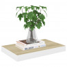 Estantes flotantes pared 4 uds MDF roble y blanco 50x23x3.8 cm 3