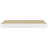 Estantes flotantes pared 4 uds MDF roble y blanco 50x23x3.8 cm 5