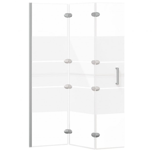 Divisória de chuveiro dobrável ESG 100x140 cm branco M 4