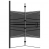 Mampara de ducha plegable ESG negro 120x140 cm 4