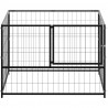 Canil para cães 100x100x70 cm aço preto 2