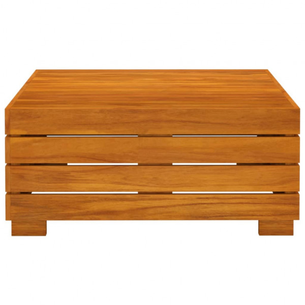 Conjunto mesa e apoio de pés jardim c/ almofadão acácia maciça M 3