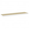 Estante flotante de pared blanco y roble MDF 90x23.5x3.8 cm 2