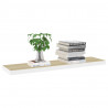 Estante flotante de pared blanco y roble MDF 90x23.5x3.8 cm 3