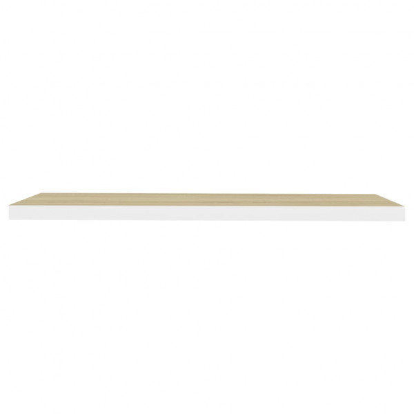 Prateleira parede suspensa 90x23.5x3.8cm MDF carvalho e branco M 4