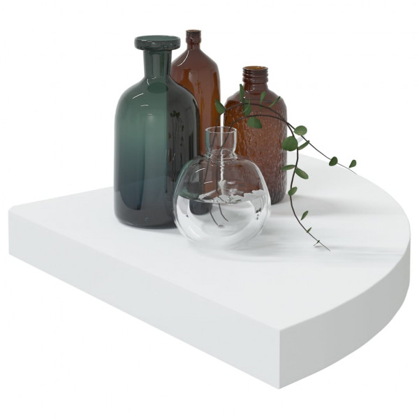 Estante de esquina de pared MDF roble y blanco 35x35x3.8 cm M 3