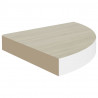 Prateleiras canto parede 2 pcs 35x35x3.8 cm MDF carvalho/branco 5