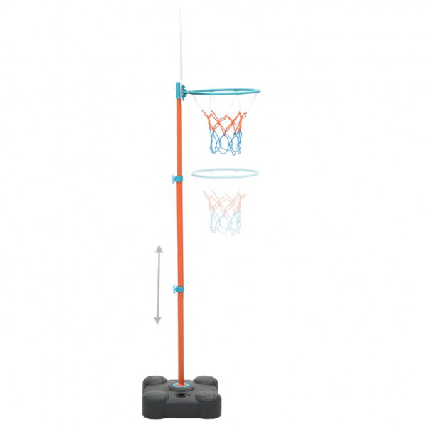 Juego de canasta de baloncesto portátil ajustable 109-141 cm M 4