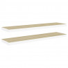 Prateleiras parede 2pcs 90x23.5x3.8 cm MDF cor carvalho/branco 2