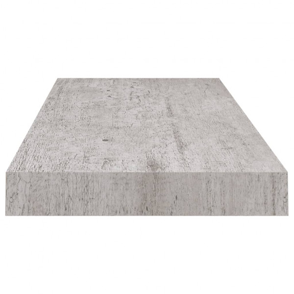 Estante flotante de pared MDF gris hormigón 60x23.5x3.8 cm M 5