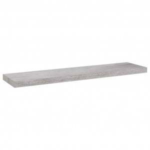 Prateleira de parede suspensa 90x23.5x3.8 cm MDF cinza cimento H