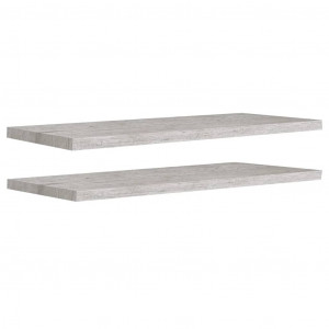 Prateleiras de parede 2 pcs 90x23.5x3.8cm MDF cinzento-cimento H