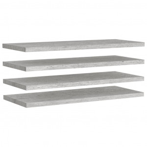 Prateleiras de parede 4 pcs 90x23.5x3.8cm MDF cinzento-cimento H