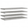Prateleiras de parede 4 pcs 90x23.5x3.8cm MDF cinzento-cimento 2