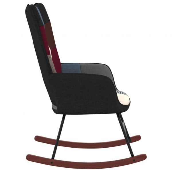 Silla mecedora de tela patchwork M 3