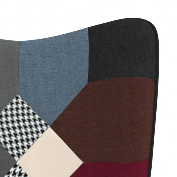 Silla mecedora de tela patchwork M 5
