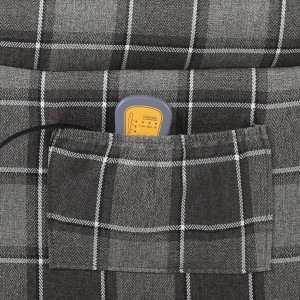 Poltrona de massagens reclinável tecido cinzento H