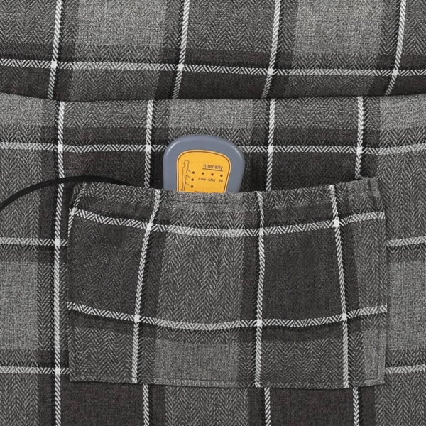 Poltrona de massagens reclinável tecido cinzento M 2