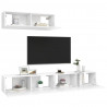 Set de muebles de salón TV 3 piezas madera de ingeniería blanco 3
