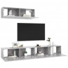 Set de muebles de salón 3 pzas madera ingeniería gris hormigón 1
