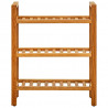 Zapatero con 3 estantes madera maciza de roble 50x27x60 cm 2