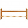 Zapatero con 2 estantes madera de roble maciza 100x27x40 cm 2