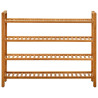 Zapatero con 4 estantes madera maciza de roble 100x27x80 cm 2