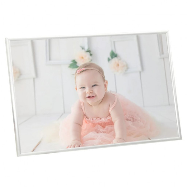 Molduras para parede ou mesa 3 pcs 70x90 cm MDF prateado M 4