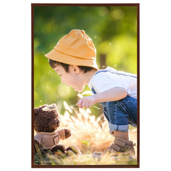 Marcos de foto collage de pared/mesa 5 uds bronce MDF 70x90cm M 3